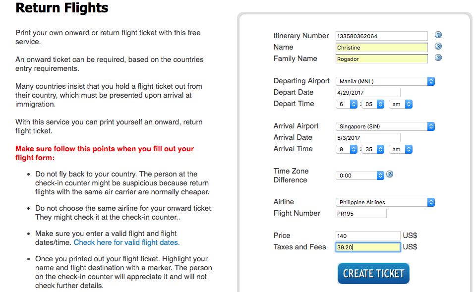 how to create fake return ticket without editing skills the flight itinerary generator