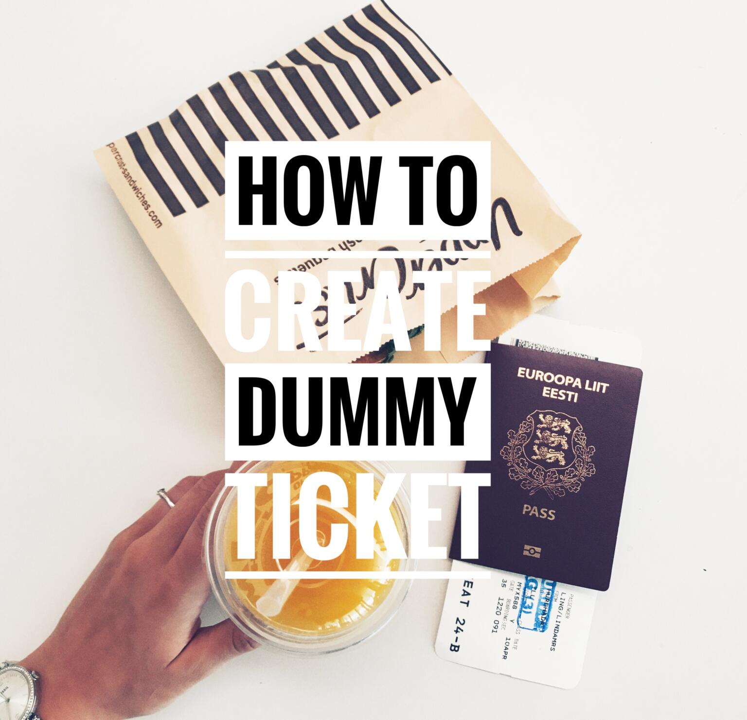 fake travel ticket maker