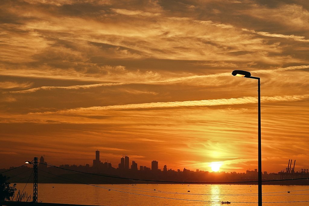 amazing sunset beirut lebanon
