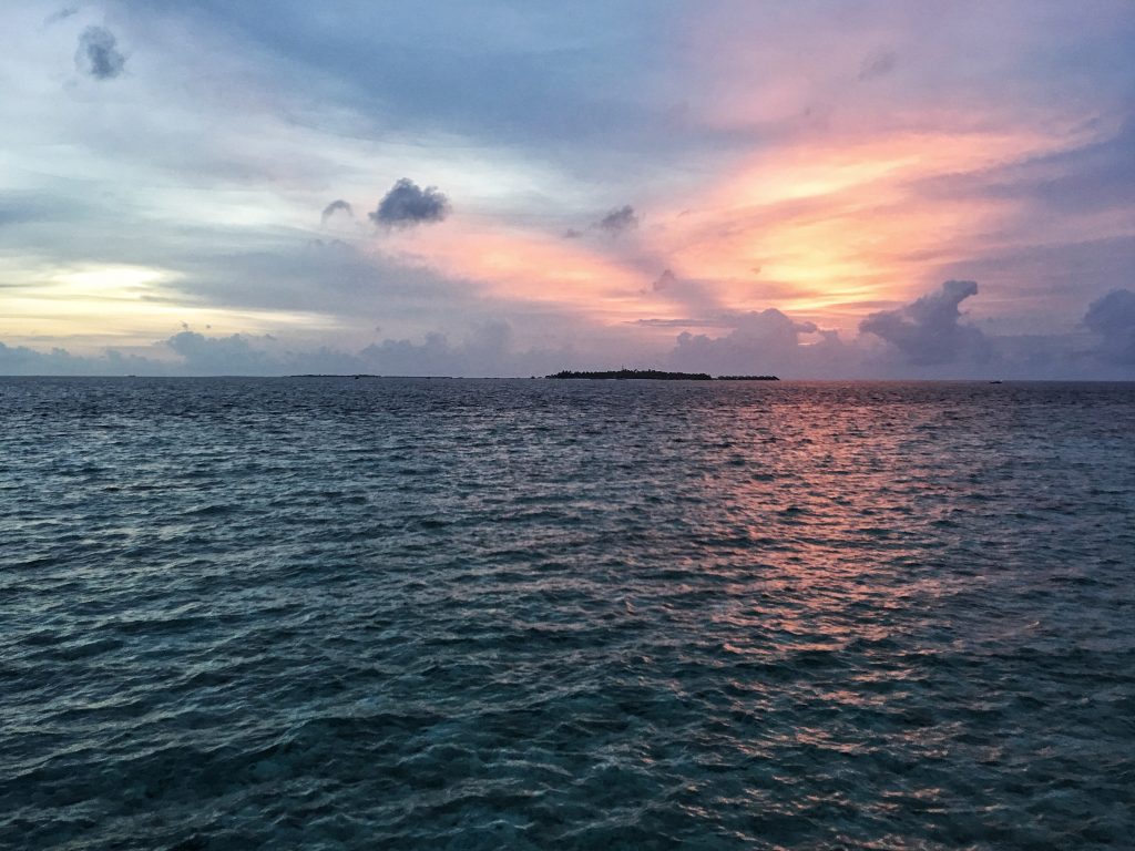 maldives amazing sunset