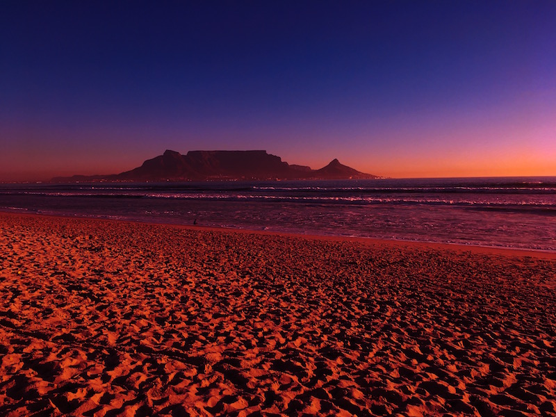 sunset in blouberg