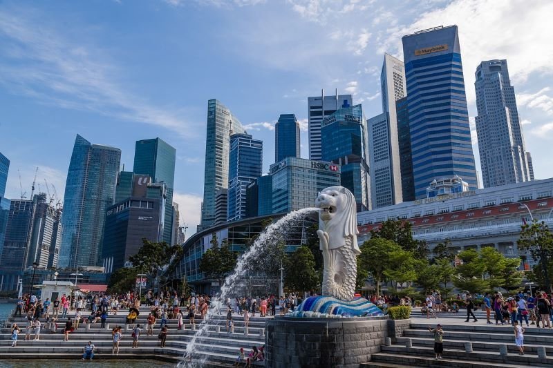 Merlion Park in singapore