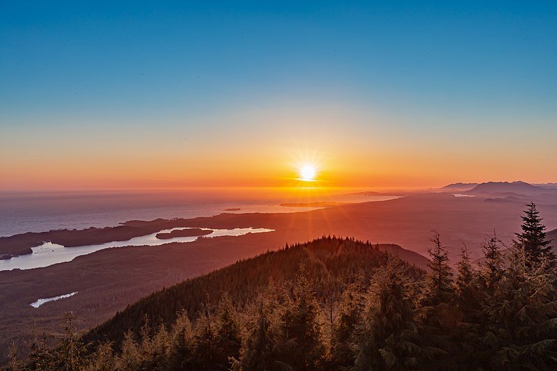 Sunset over Pacific Rim National Park